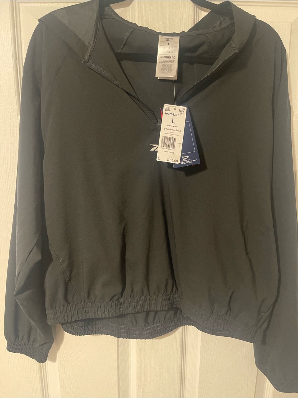 Reebok Black Hooded Pullover Sweatshirt